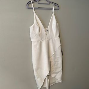 LuLu’s White Deep Plunge Mini Dress